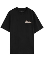 Amiri City Logo-print Cotton T-shirt Black