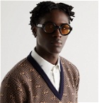 Gucci - Round-Frame Acetate Sunglasses - Black
