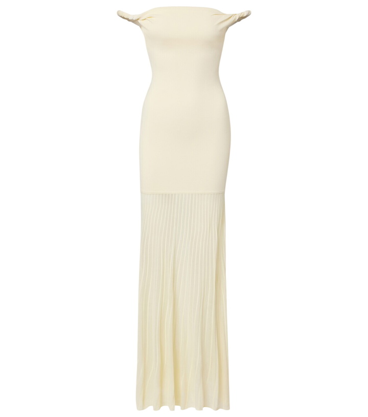 chinese dress ladies Bettina Lemon Plunge-Neck Maxi Dress With Gathered-Detailing – Club L  London main image 1