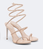 Rene Caovilla Cleo crystal-embellished satin sandals
