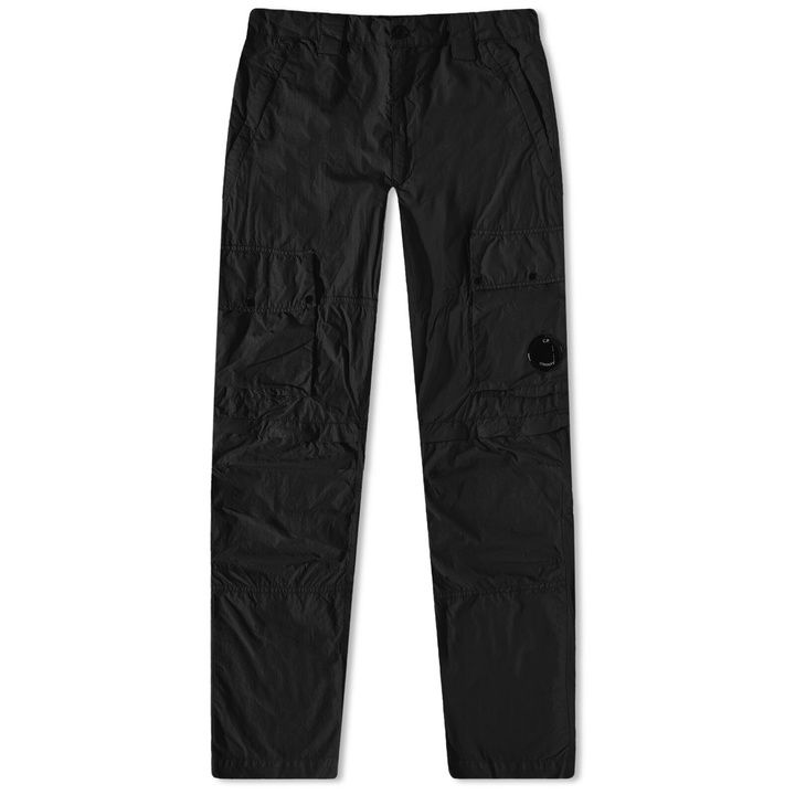 Photo: C.P. Company Men's Lens Pocket Nylon Cargo Pant in Black