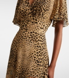 Etro Paisley leopard-print midi dress