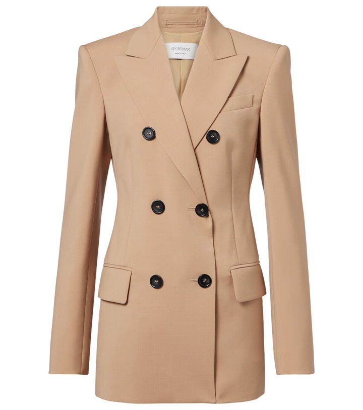 Photo: Sportmax Double-breasted virgin wool blazer