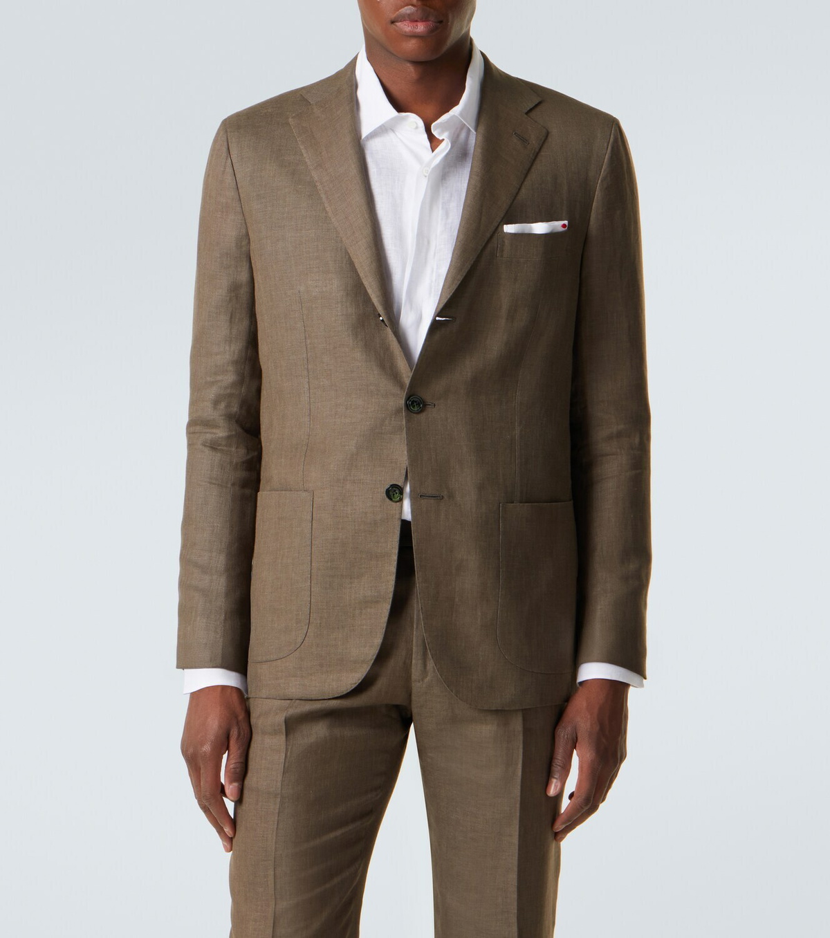 Kiton Linen, wool, and silk suit
