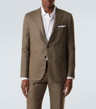 Kiton Linen, wool, and silk suit
