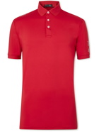 RLX Ralph Lauren - Logo-Print Recycled Stretch-Shell Golf Polo Shirt - Red