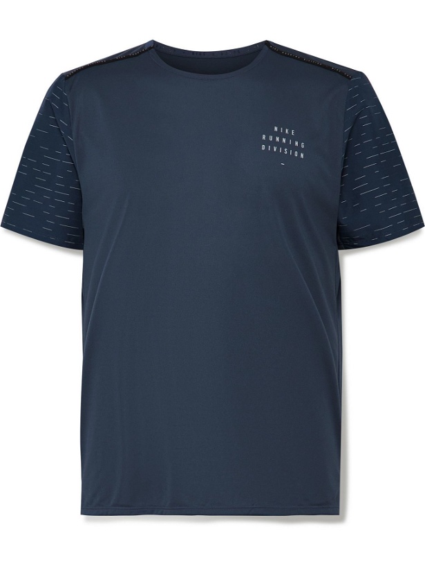 Photo: Nike Running - Rise 365 Printed Dri-FIT T-Shirt - Blue