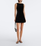 Posse Dean pleated cotton velvet minidress