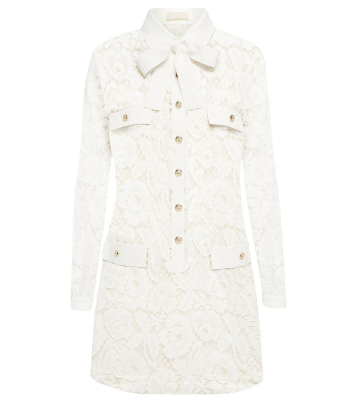 ELIE SAAB Embroidered Tulle Mini Dress Elie Saab