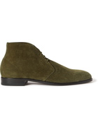 Manolo Blahnik - Berwick Suede Chukka Boots - Green