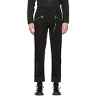 Neil Barrett Black Multi-Zip Skinny Jeans