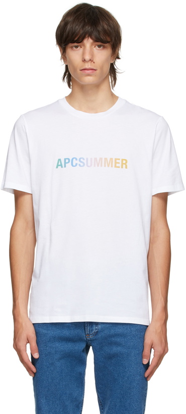 Photo: A.P.C. White & Multicolor Viktor T-Shirt