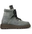 Moncler - Egide Shearling-Lined Suede Boots - Gray