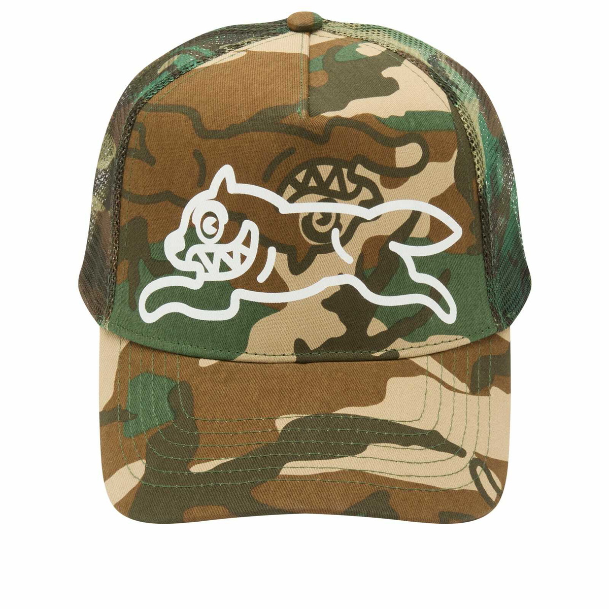 ICECREAM Men's Running Dog Trucker Cap in Camo 