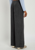 Eileen Fisher Wide-leg Linen Trousers Charcoal