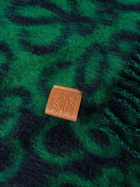 LOEWE - Anagram Logo-Appliquéd Fringed Logo-Print Knitted Scarf