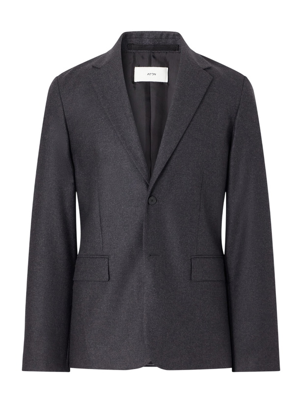 Photo: ATON - Wool-Flannel Suit Jacket - Gray