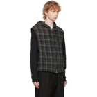 Undercover Red Checkered Hooded Zip-Up Vest