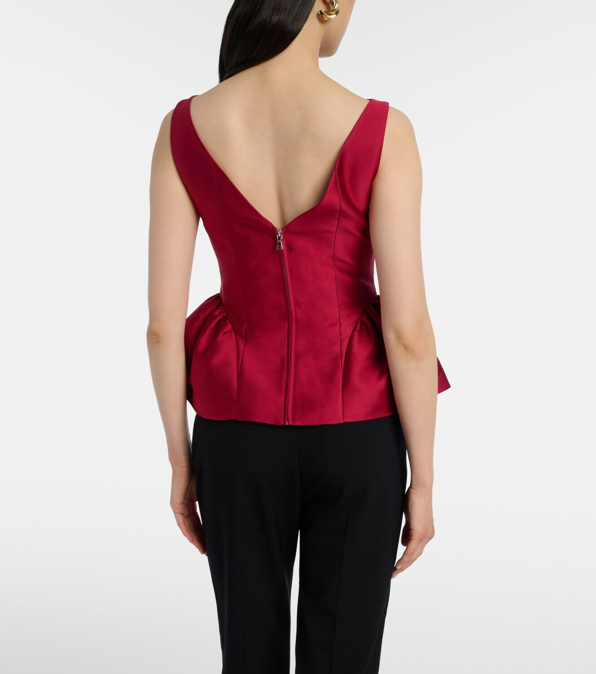 Roland Mouret Peplum taffeta top