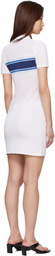 Casablanca Off-White Striped Mesh Minidress