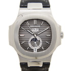 Patek Philippe Nautilus Automatic GMT Moonphase Black Dial Stainless Steel Mens Watch 5726A-001
