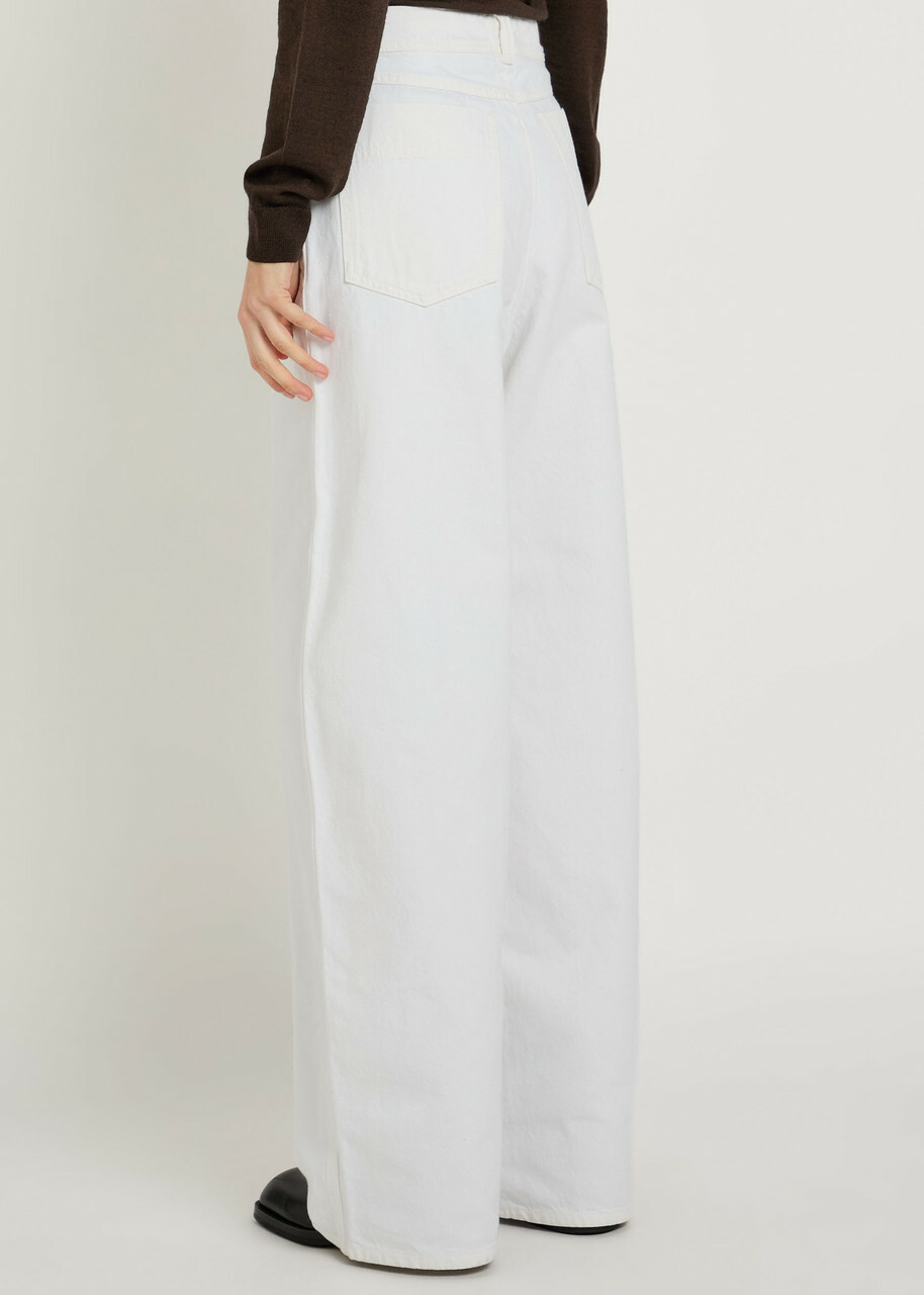 Lemaire Curved Wide-leg Jeans Off White