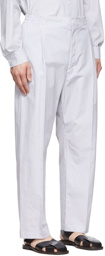 Lemaire White Striped Trousers