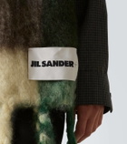 Jil Sander Checked mohair and wool-blend scarf
