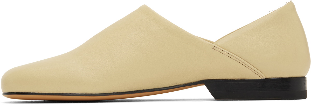 LEMAIRE Beige Leather Slippers