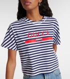 Gucci Logo striped cotton jersey T-shirt