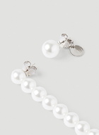 Asymmetric Faux-Pearl Earrings in White