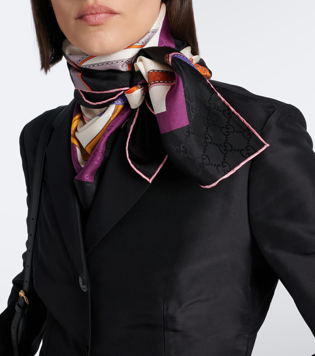 Gucci Printed silk twill scarf