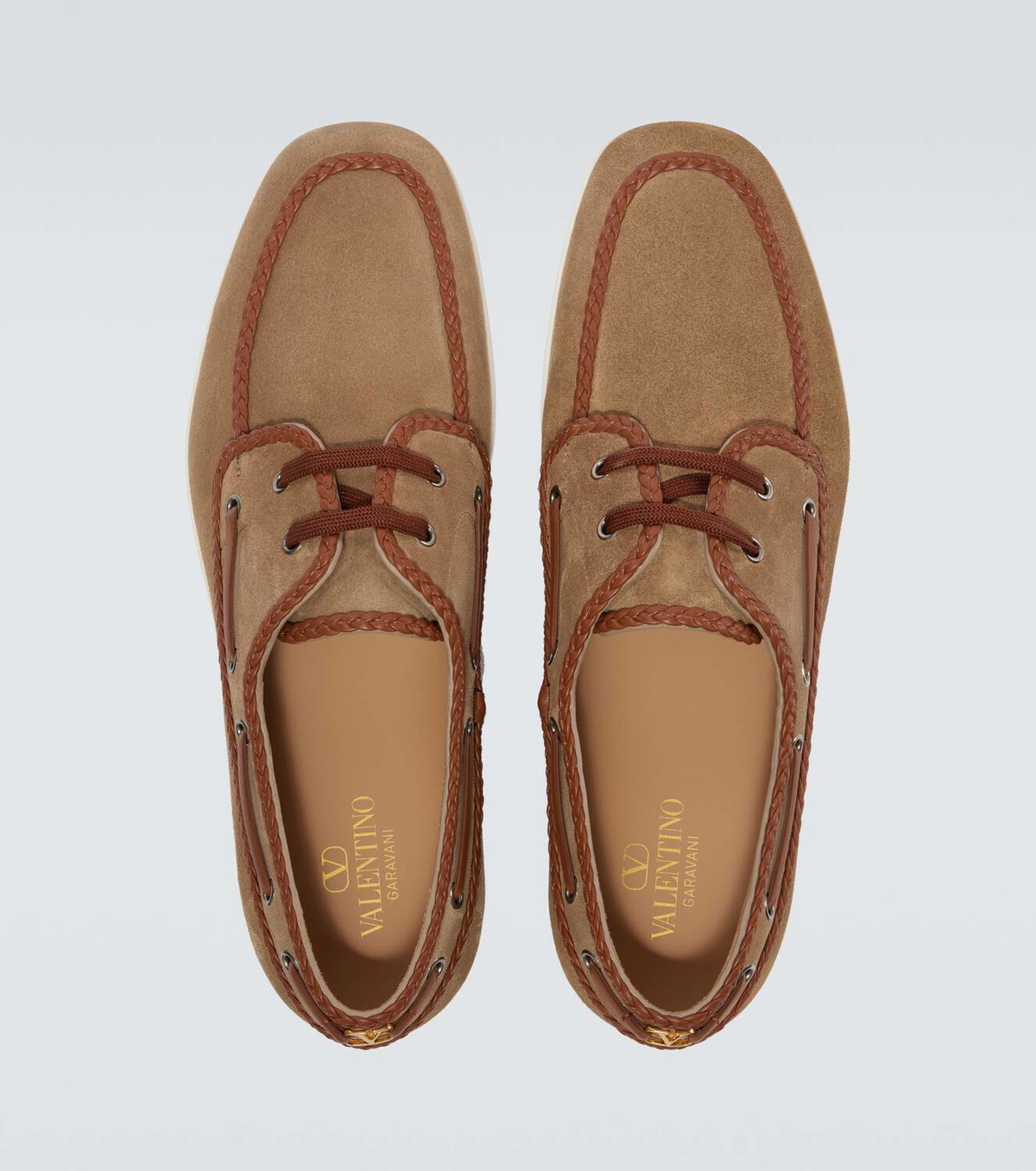 Valentino Garavani Palm Avenue leather boat shoes Valentino