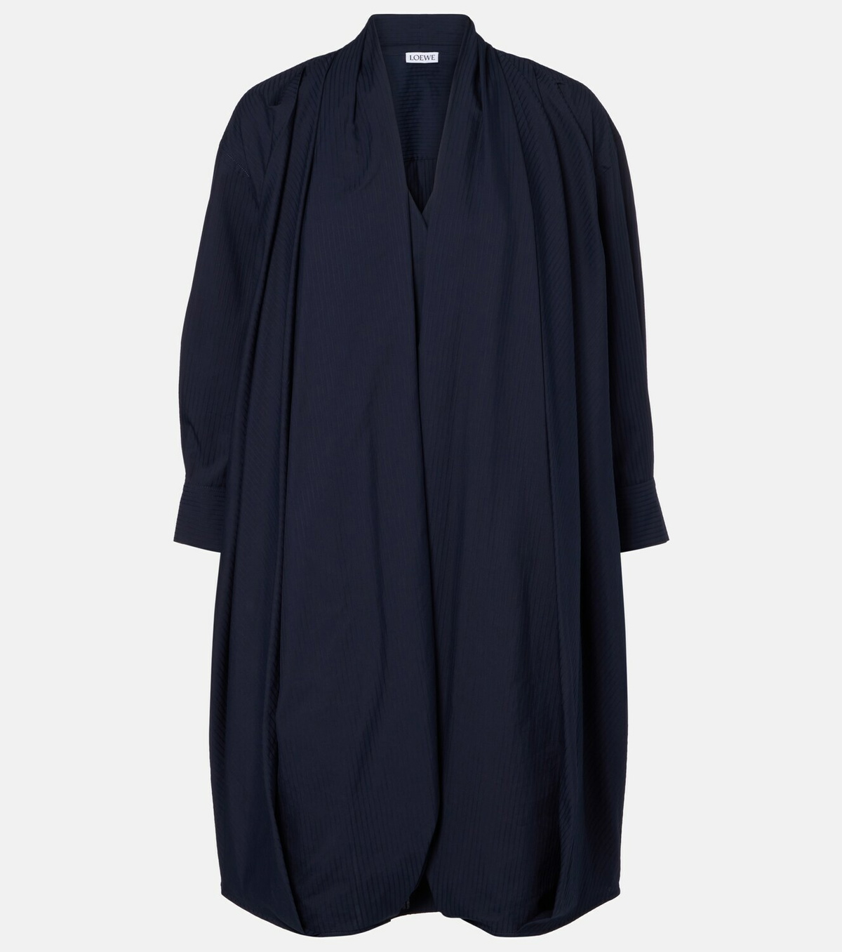 Loewe Draped cotton poplin minidress