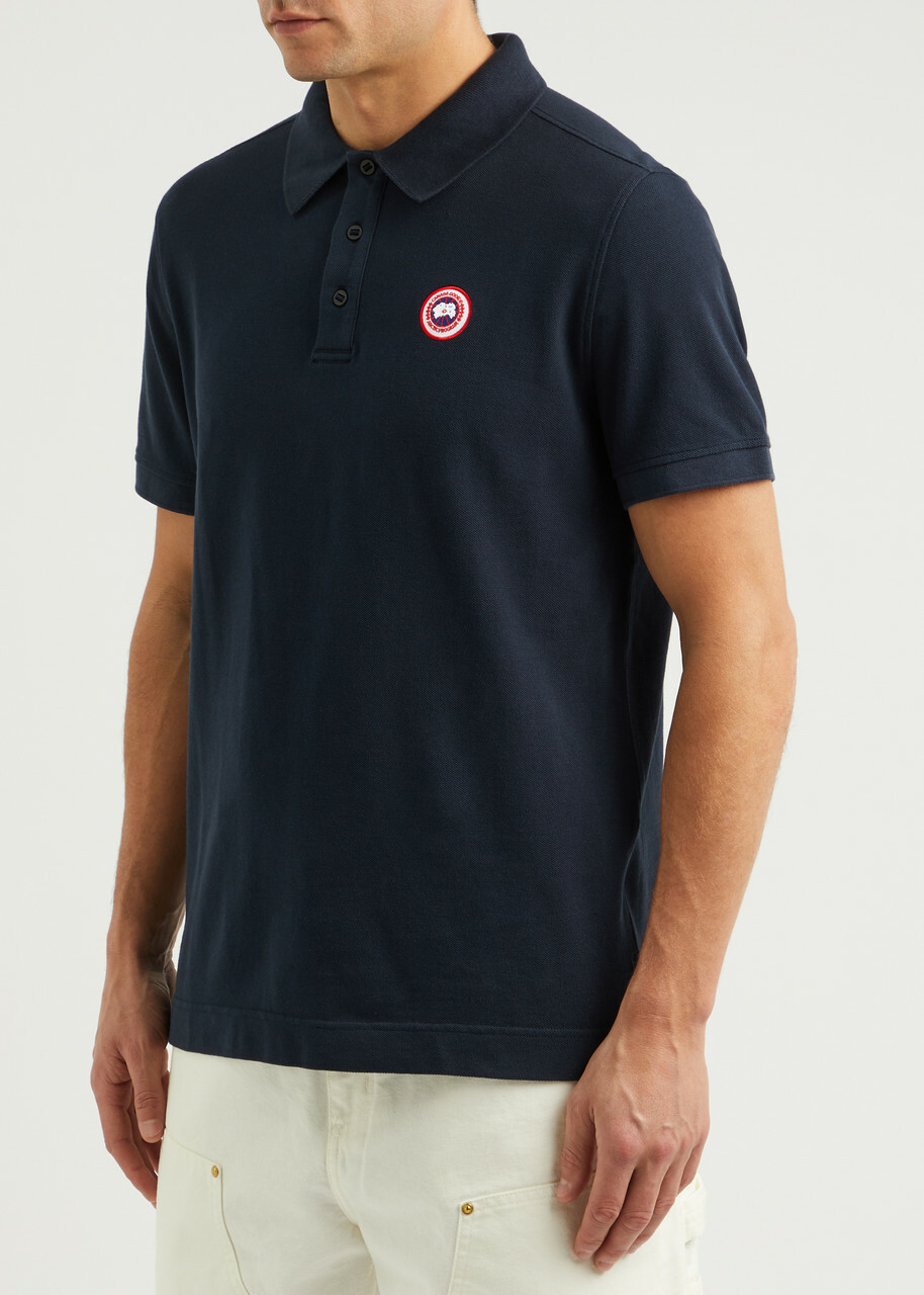 Canada Goose Beckley Logo Piqué Cotton Polo Shirt Navy