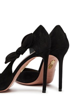 Aquazzura Very Bow Tie 105 Suede Pumps