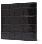 Alexander McQueen - Croc-Effect Leather Billfold Wallet - Black