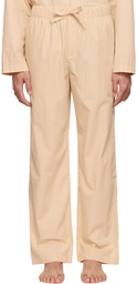 Tekla Beige Organic Cotton Pyjama Pants