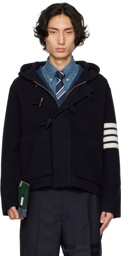 Thom Browne Navy 4-Bar Duffle Coat