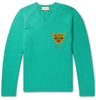 Gucci - Oversized Intarsia Wool Sweater - Men - Green