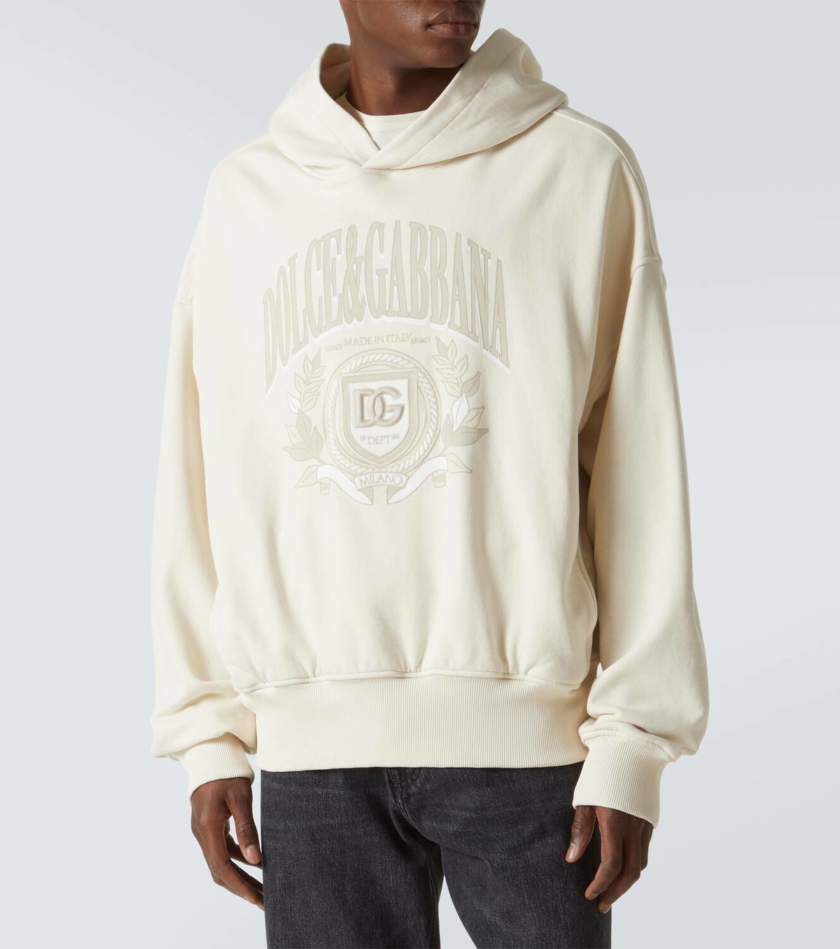 Dolce&Gabbana Embroidered cotton jersey hoodie