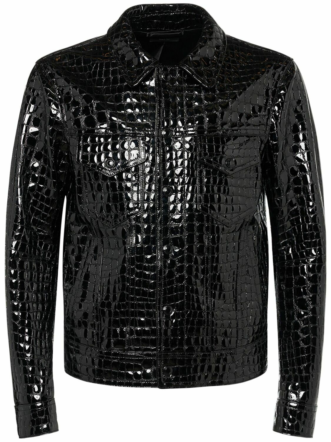 Photo: TOM FORD - Croc Embossed Leather Jacket