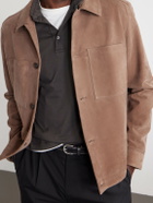 FEDELI - Cotton-Jersey Polo Shirt - Brown