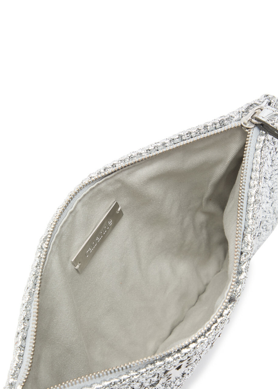Rabanne Embellished Lurex Raffia Pouch - Silver - One Size