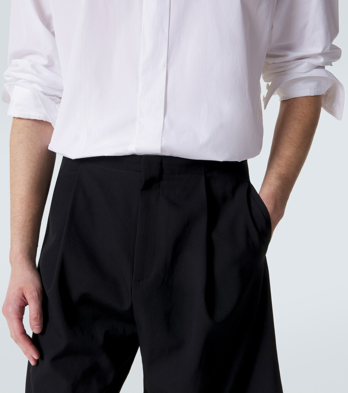 The Row Sayed wool shorts