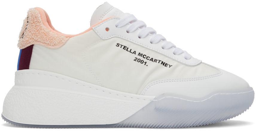 Stella McCartney White & Pink Terrycloth Loop Sneakers Stella McCartney