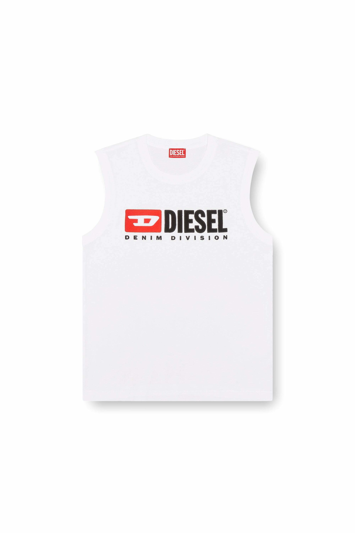 Diesel Tank top with chest logo print - T-Shirts Mens in White
