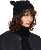 Marni Black Wool & Mohair Ears Beanie