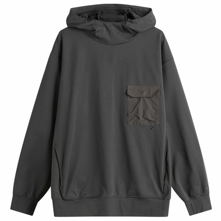 Photo: Snow Peak Men's Insect Shield Hoodie in Charcoal