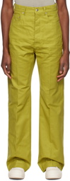 Rick Owens Yellow Geth Trousers